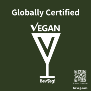 BeVeg Vegan Certification Sticker for Vegan Alcohol
